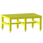 Table de travail en acier, 1850x1250mm, mobilier industriel