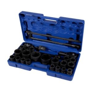 doppendoos impact, metrisch, 26 delig