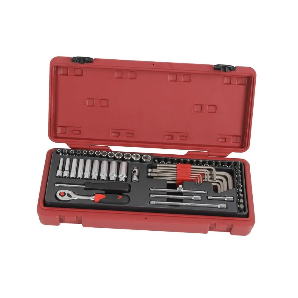 Doppendoos 1/4" 62 delig doppendoos 1/4 inch, 62 delige doppendoos, gereedschap set doppen