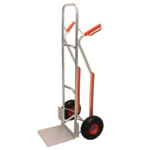 Steekwagen aluminium, 200kg, massieve wielen