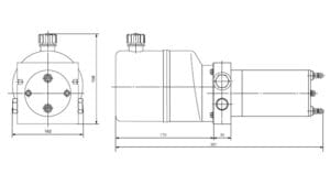 Hydraulikpumpe 12V 0,8kW