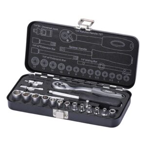 doppendoos 1/4'', doppendoos set, 20-delige doppendoos