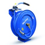 Rubber air hose reel, heavy duty, single arm