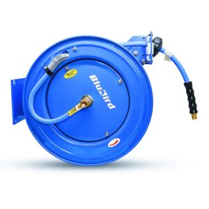 Blubird Rubber air hose reel single arm heavy duty 13mm x 15mtr