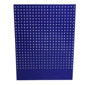 gereedschapswand hoekkast, opbergsysteem, blauwe wand